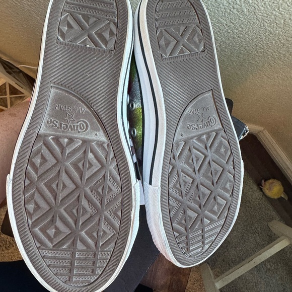 CTAS HI- Converse Girls High Tops, Silver, Aqua, White - Picture 11 of 15